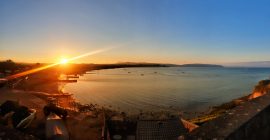 Looking over the Bay from Mickeys in Bwlcthocyn towards Abersoch and a stunning sunset