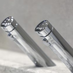 Tap fittings in the amenities block at Tonnau'r Môr