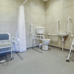 Fully equipped accessible rooms at Tonnau'r Môr caravanning and camping site near Abersoch